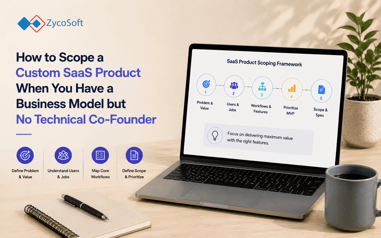 How to Scope a Custom SaaS Product When You Have a Business Model but No Technical Co-Founder