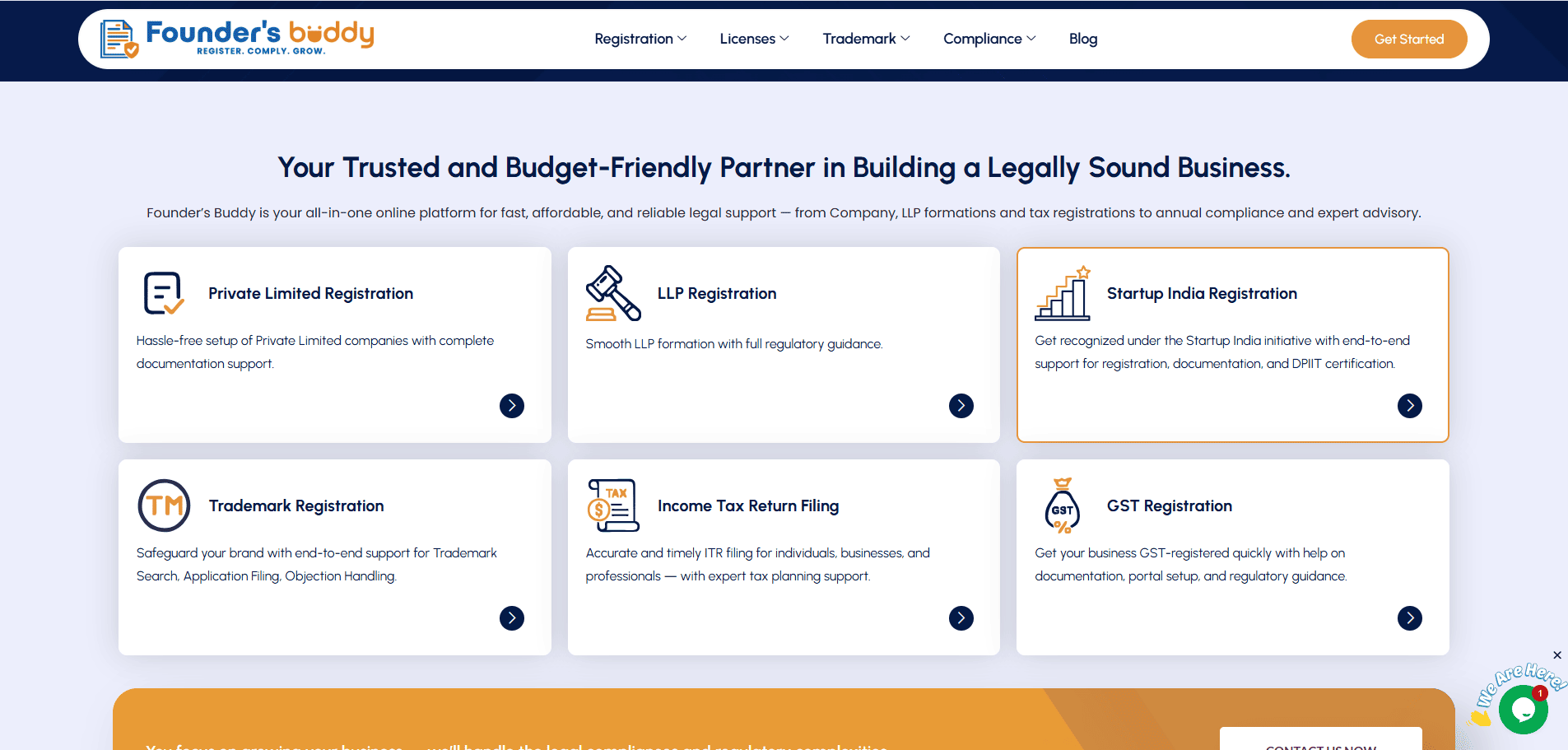 Founder Buddy WordPress Elementor Business Services Website for Entrepreneurs screenshot