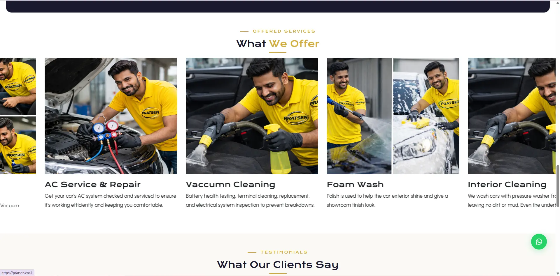 Operations automation platform for Pratsen doorstep car care screenshot