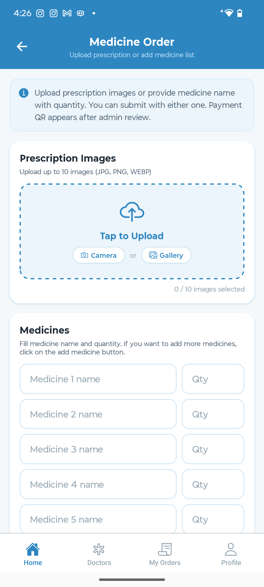 Unified pharmacy & healthcare platform admin panel + patient mobile app screenshot